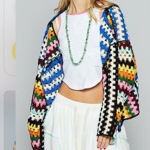 POL Multicolored Knit Cardigan NIP